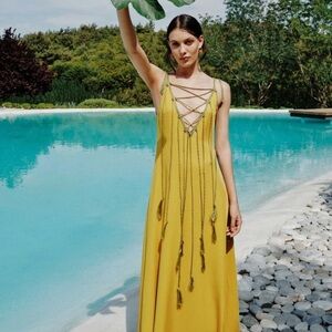 NWT My Beachy Side Monarch Maxi Dress in Antique Moss Size S